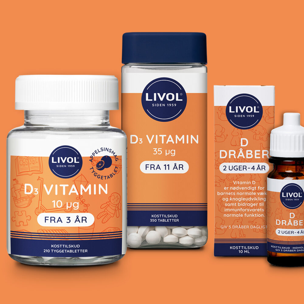 livol, d-vitaminer, sortiment