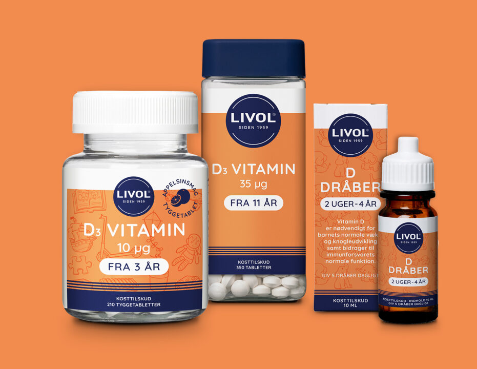 livol, d-vitaminer, sortiment