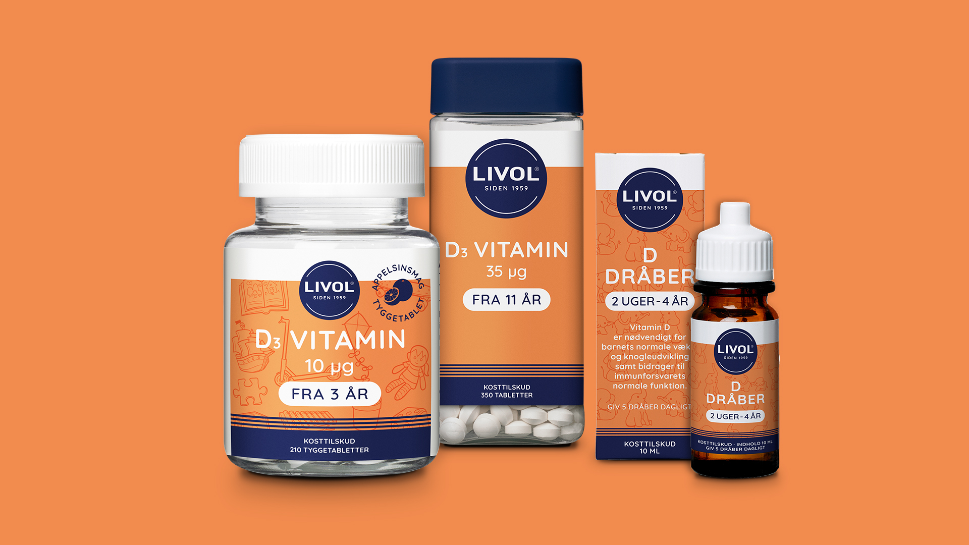 livol, d-vitaminer, sortiment